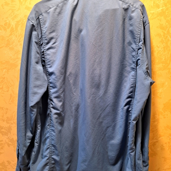 Mens L.L.Bean No Fly Zone Hiking Shirt Blue 281122 Sz L Insect Repellent - Picture 4 of 6